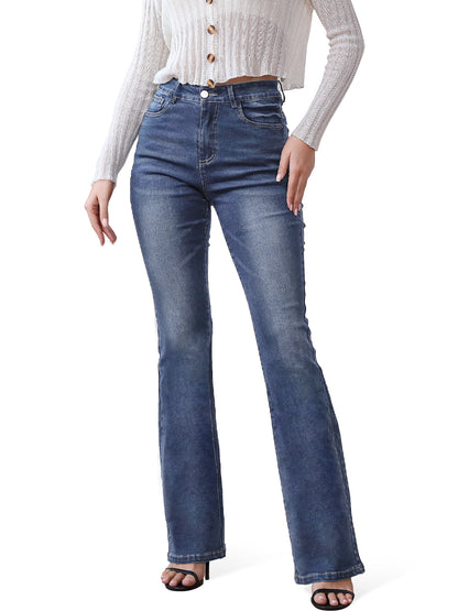 Mid-Rise Flared Jeans