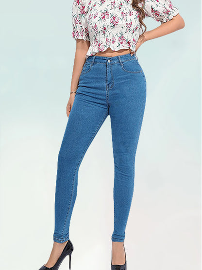 Shape Mid Blue Wash Disco Skinny Jeans