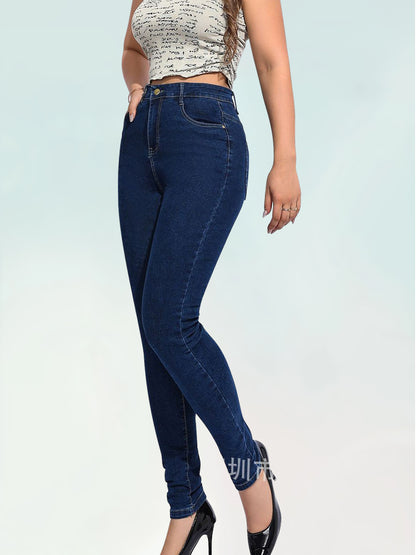 Shape Mid Blue Wash Disco Skinny Jeans