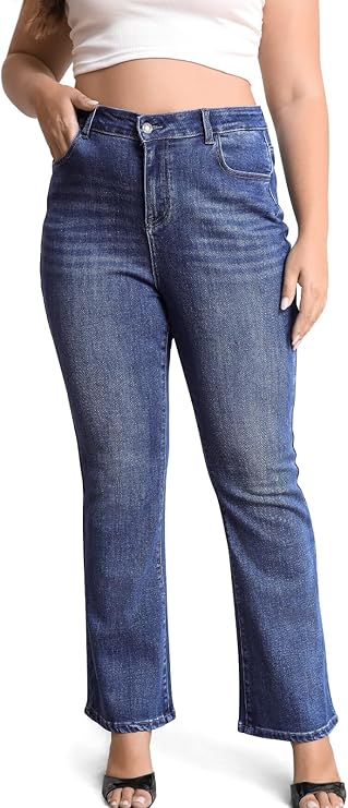 Judy Blue Plus Size Stitching Flare Jeans