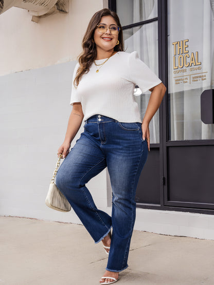 Coming In Hot - Judy Blue Cropped Wide Leg Jeans