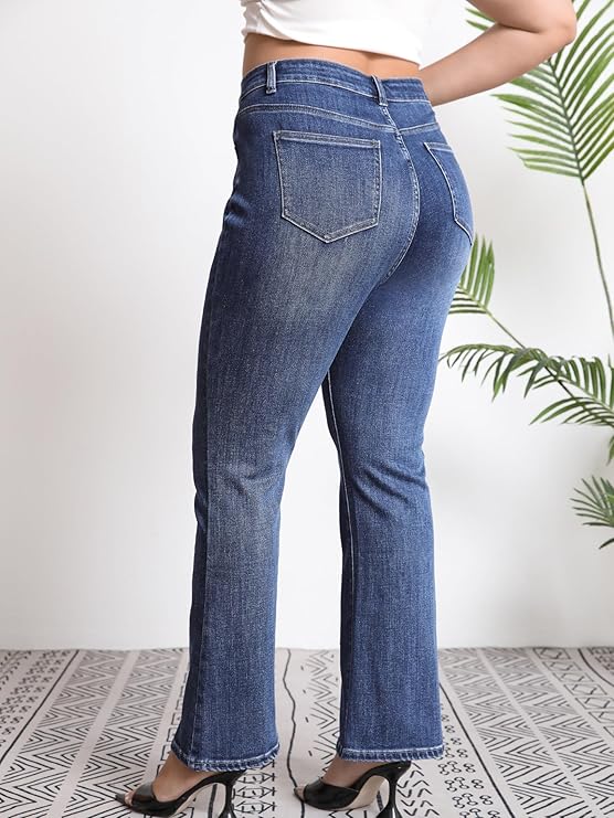 Judy Blue Plus Size Stitching Flare Jeans