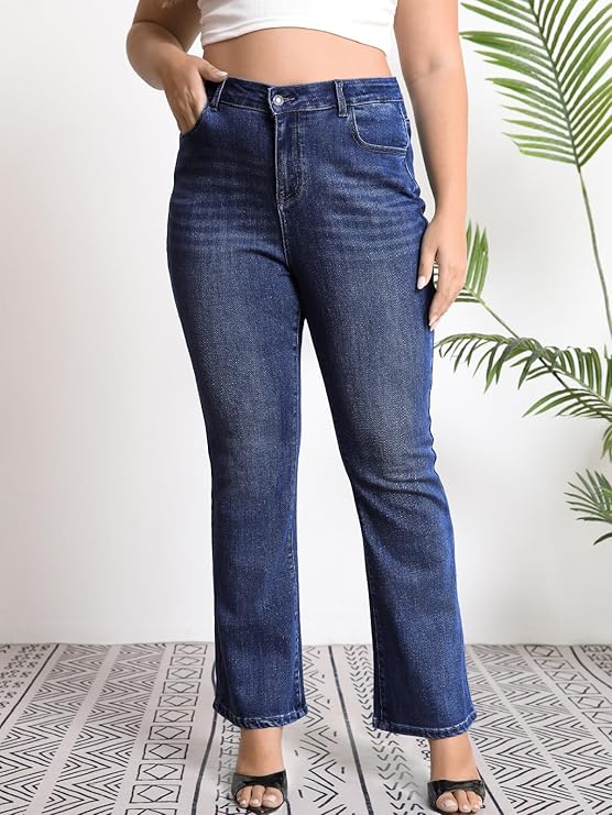 Judy Blue Plus Size Stitching Flare Jeans