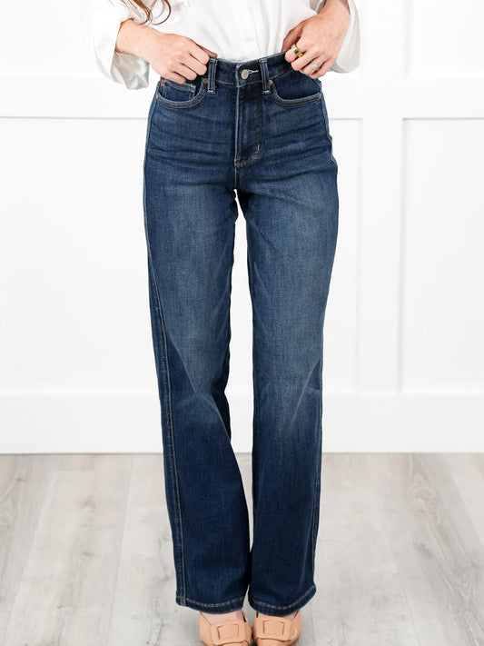 Judy Blue Timeless Obsession Dark Wash Tummy Control Classic Straight Leg Jeans