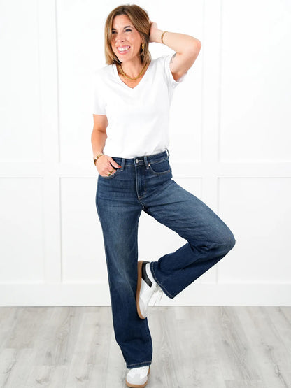 Judy Blue Timeless Obsession Dark Wash Tummy Control Classic Straight Leg Jeans