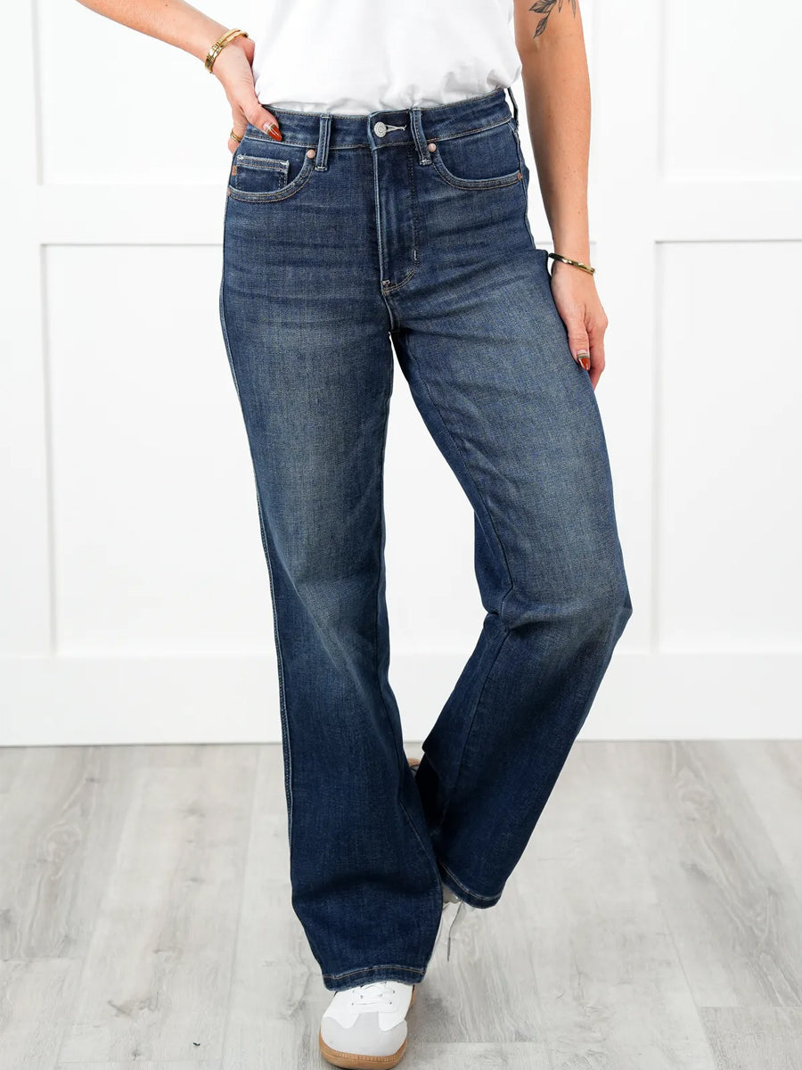 Judy Blue Timeless Obsession Dark Wash Tummy Control Classic Straight Leg Jeans